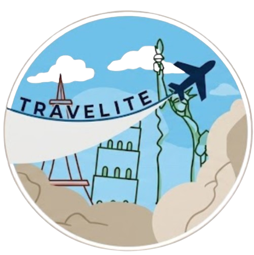 TravelitePH logo International flight departing Philippines for visa-bound travel. Dummy ticket Schengen visa Philippines, flight reservation for visa