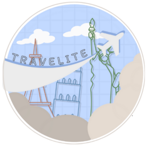 TravelitePH logo International flight departing Philippines for visa-bound travel. Dummy ticket Schengen visa Philippines, flight reservation for visa